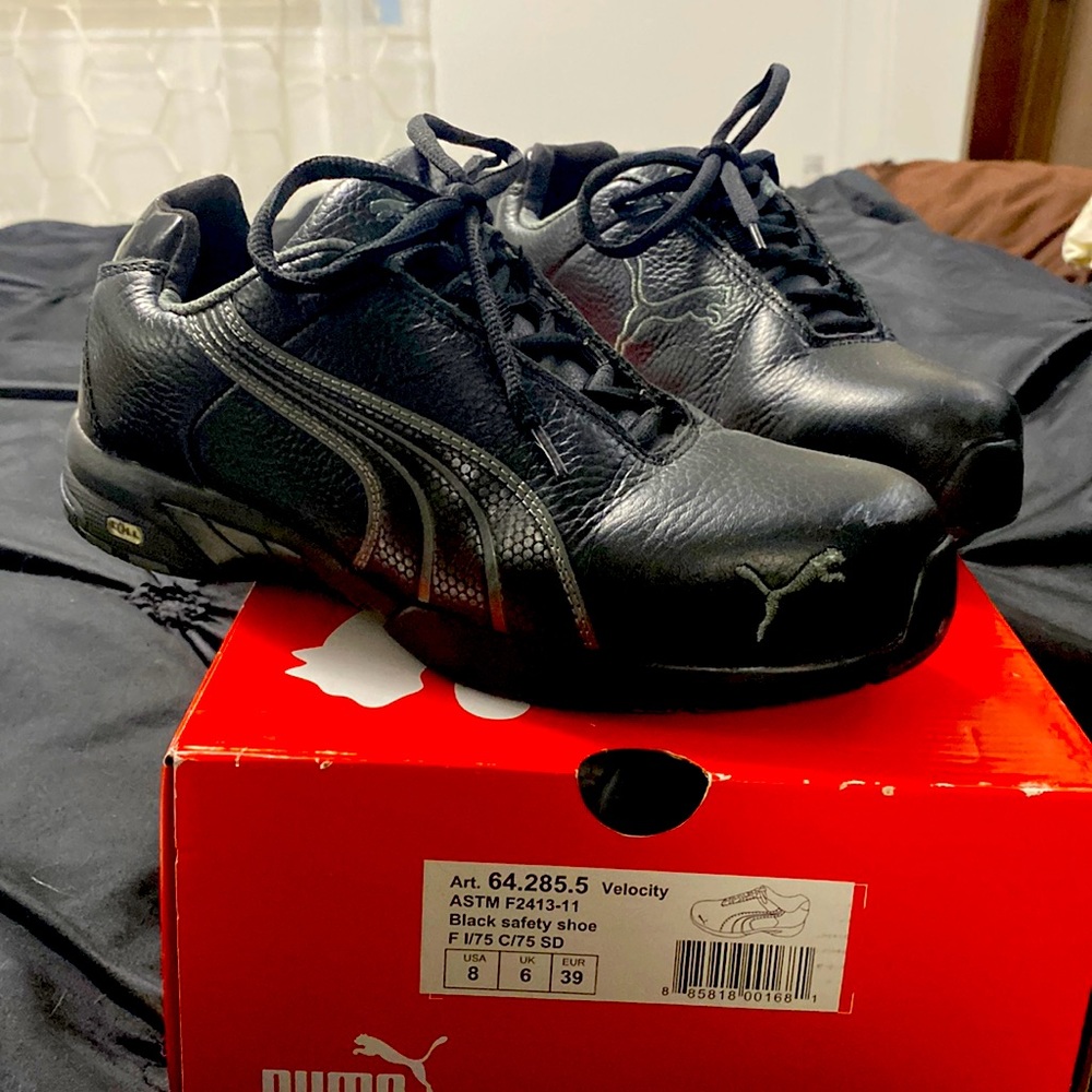 Puma Black Safety shoes size 8